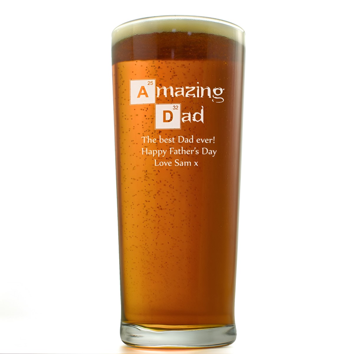 Amazing Dad Personalised Pint Glass - Click Image to Close