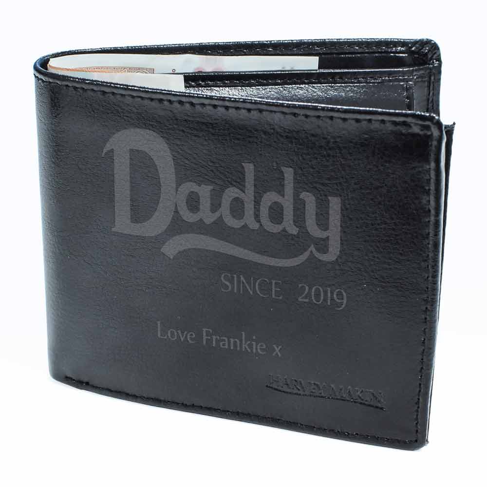 Daddy Since Personalised Leather Wallet - Click Image to Close