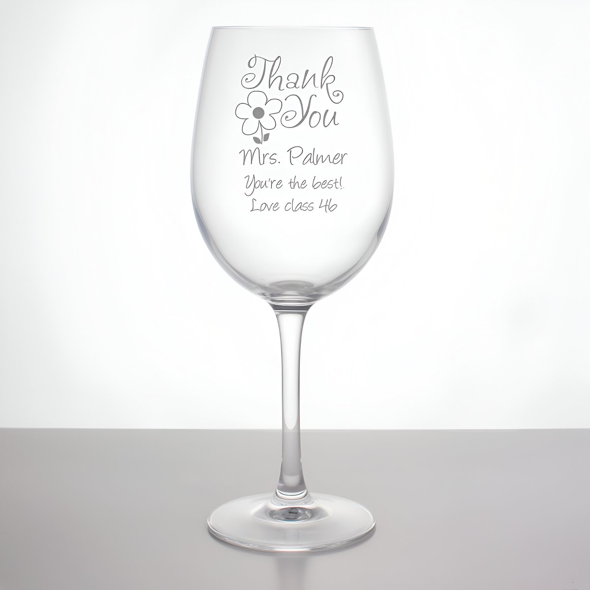 Personalised Wine Glass Thank You