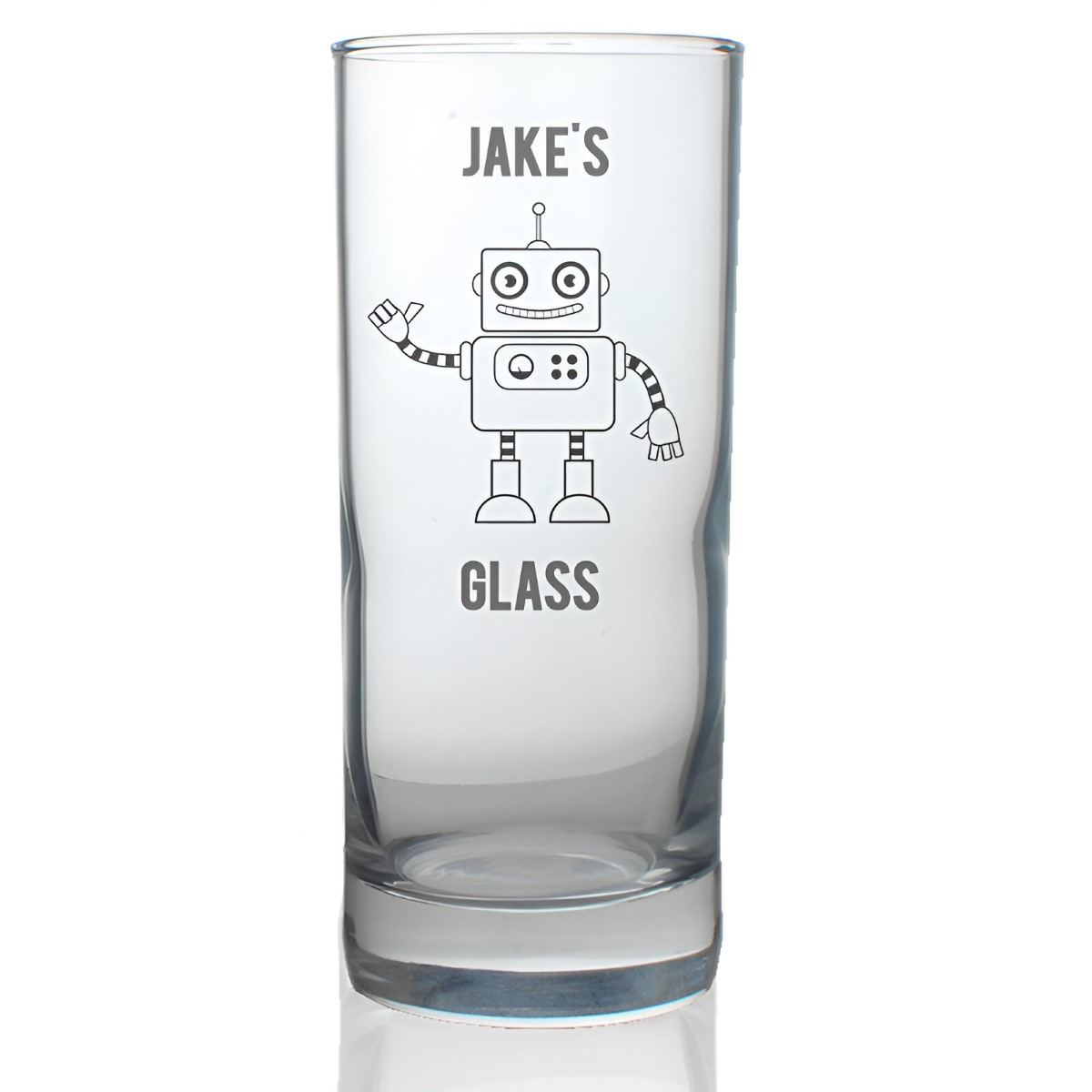 Personalised Children's Robot Glass - Click Image to Close