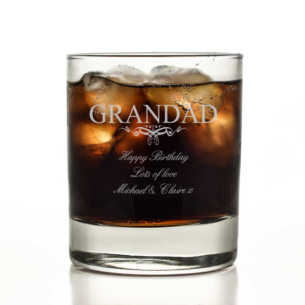 Personalised Whisky Tumbler For Granddad - Click Image to Close