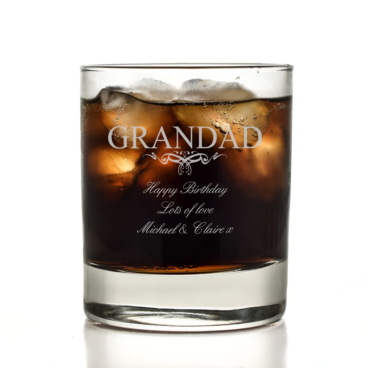 Personalised Whisky Tumbler For Granddad - Click Image to Close