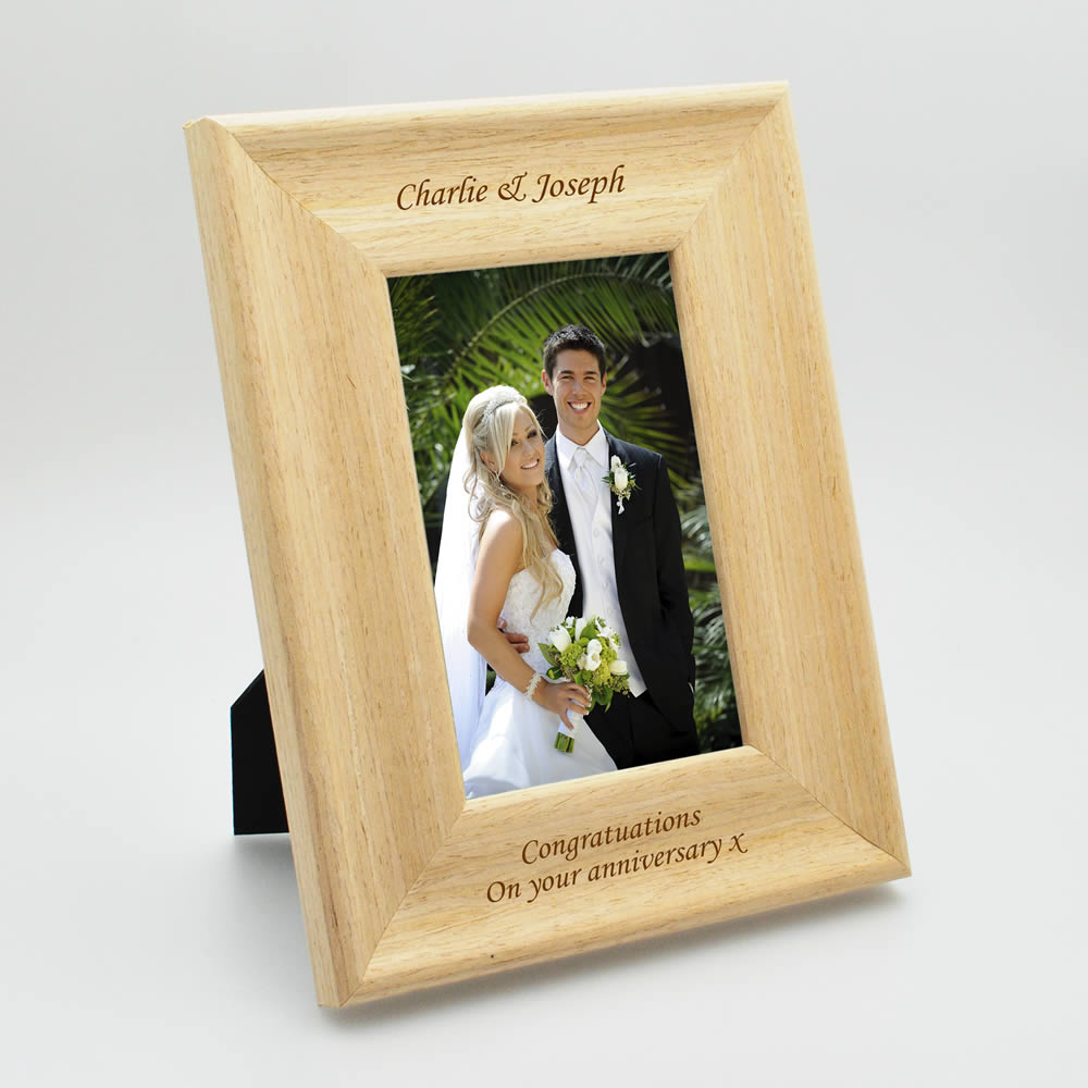 Personalised Bevelled Photo Frame - 6x4 - Click Image to Close