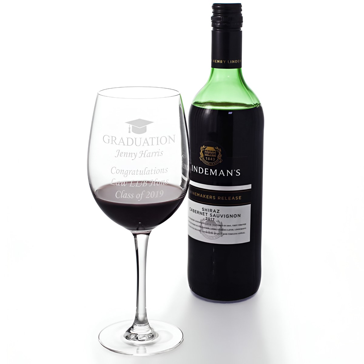 Personalised Graduation Wine Glass