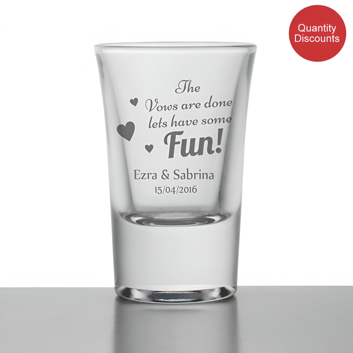 Personalised Wedding Favour Gift The Vows Are Done Lets Have Some
