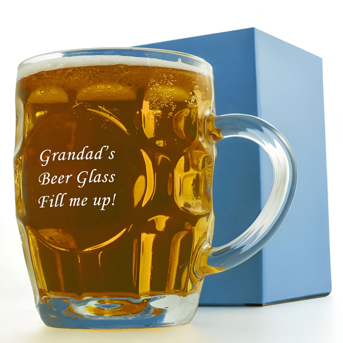 Personalised Dimple Pint Glass - Click Image to Close