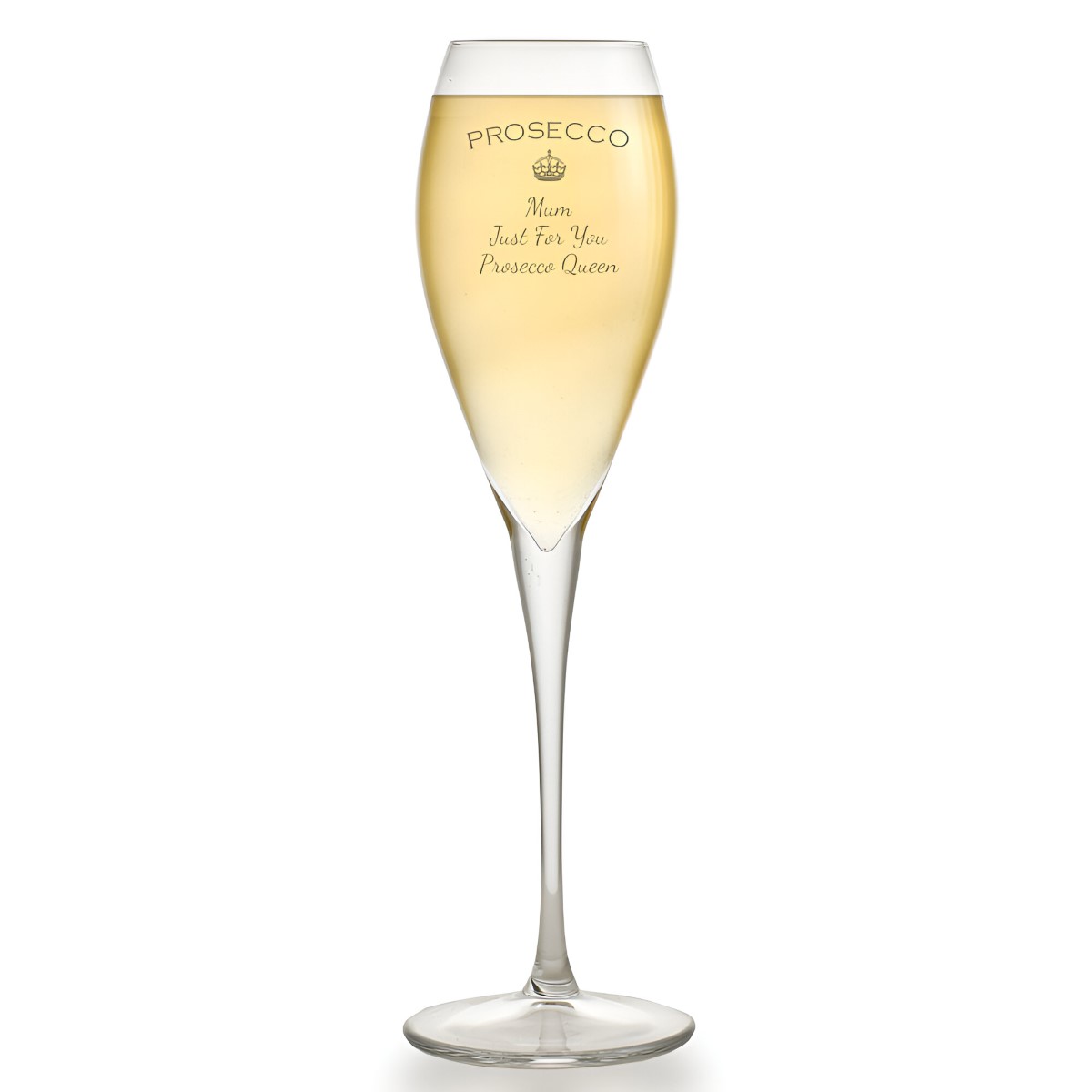 Personalised Engraved Prosecco Glass Flute - Click Image to Close