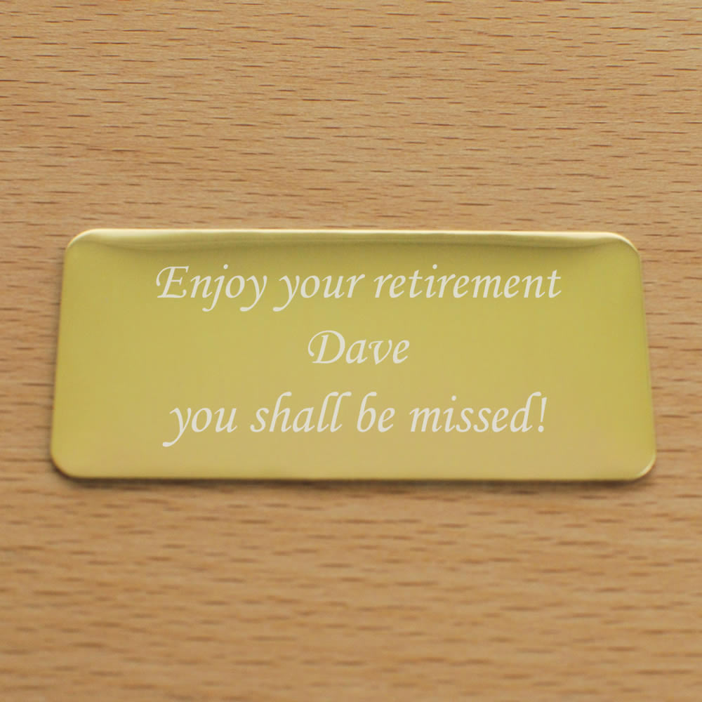 Personalised Self-Adhesive Plaque - Click Image to Close