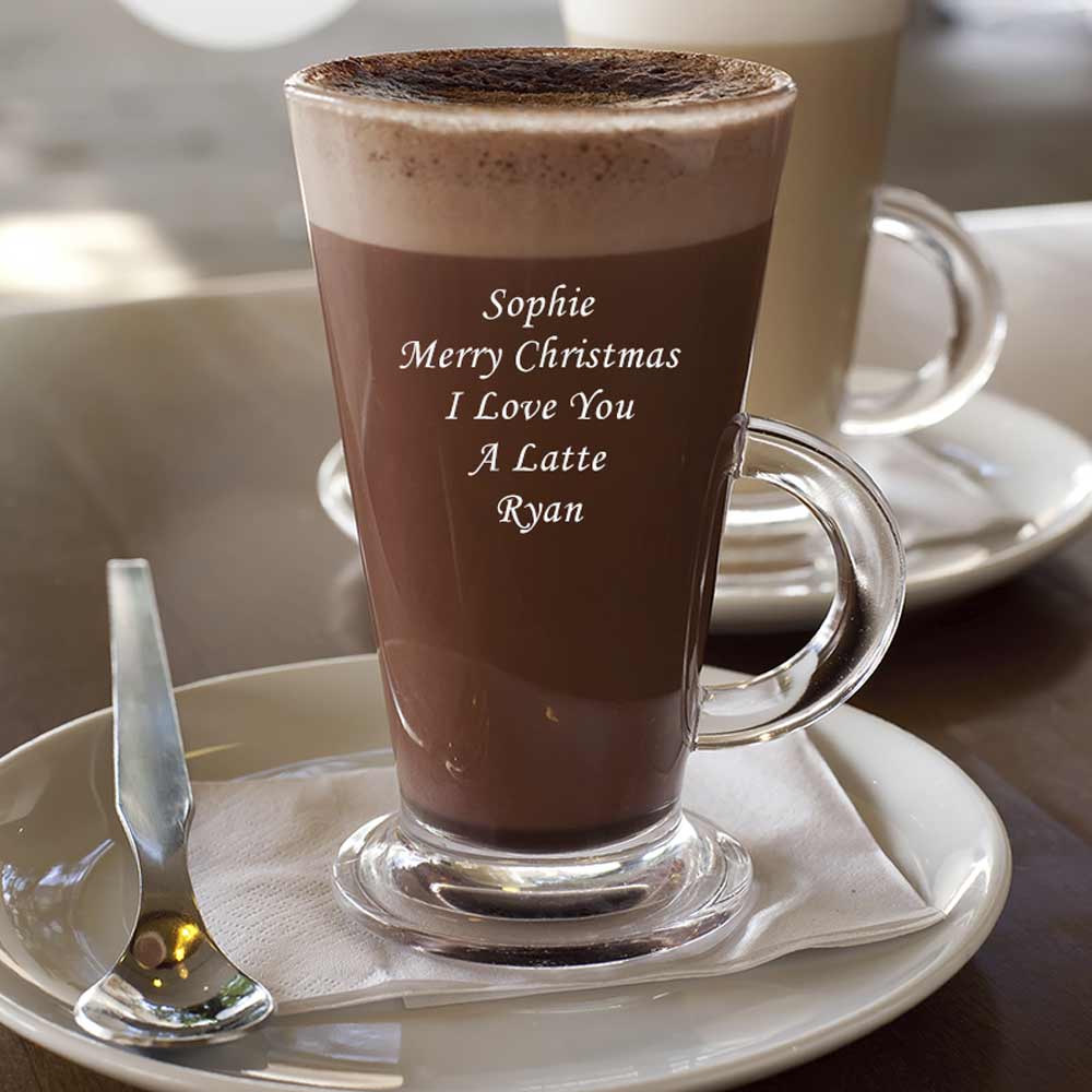 Personalised Latte Glass - Click Image to Close