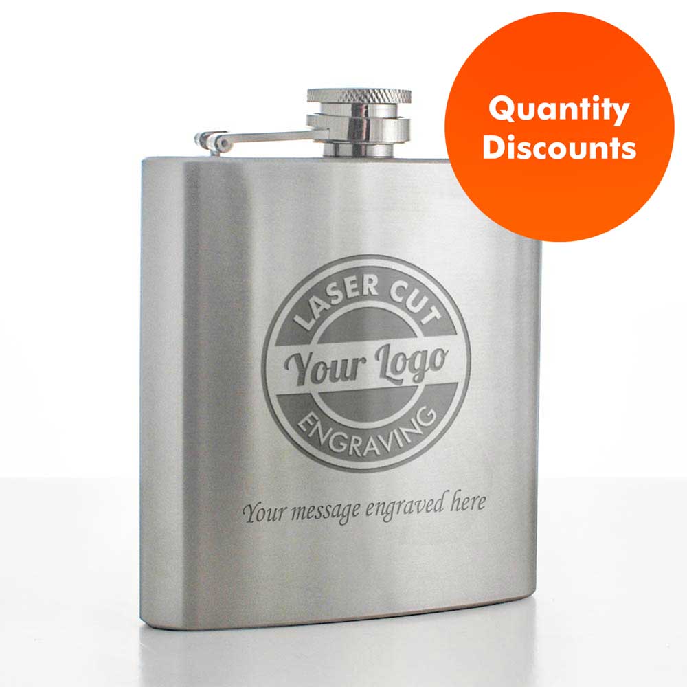 STAG Hip Flask 6oz Stainless Steel in Gift Box CHRISTMAS Whiskey