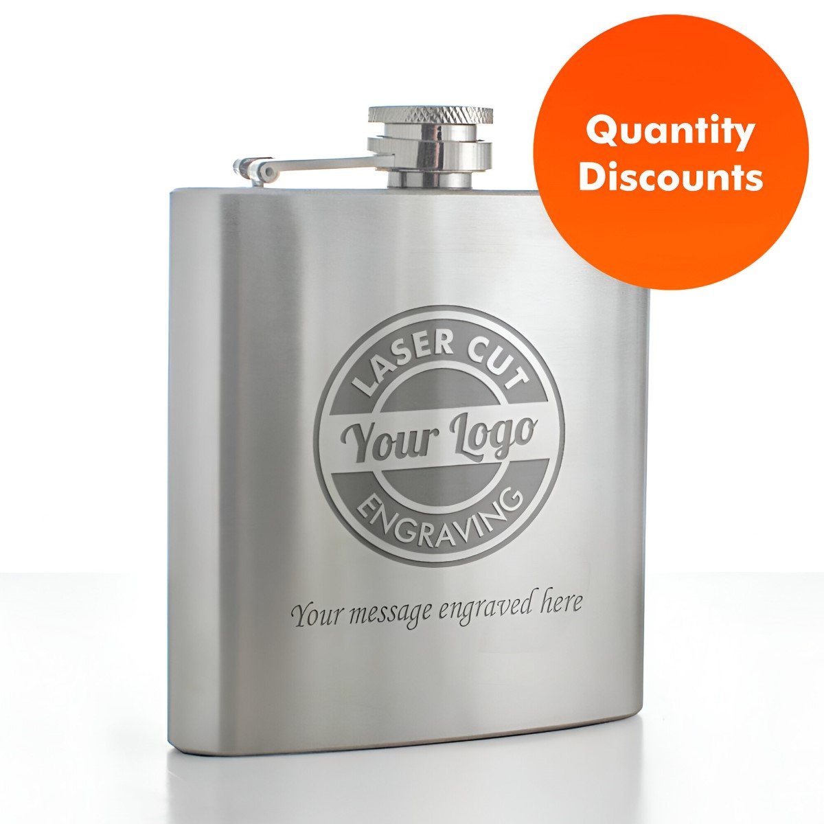 Logo Engraved Personalised Hip Flask