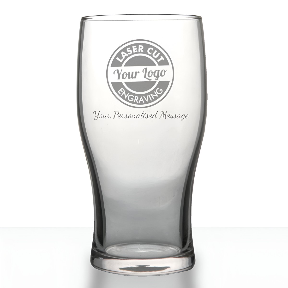 Logo Engraved Personalised Pint Glass