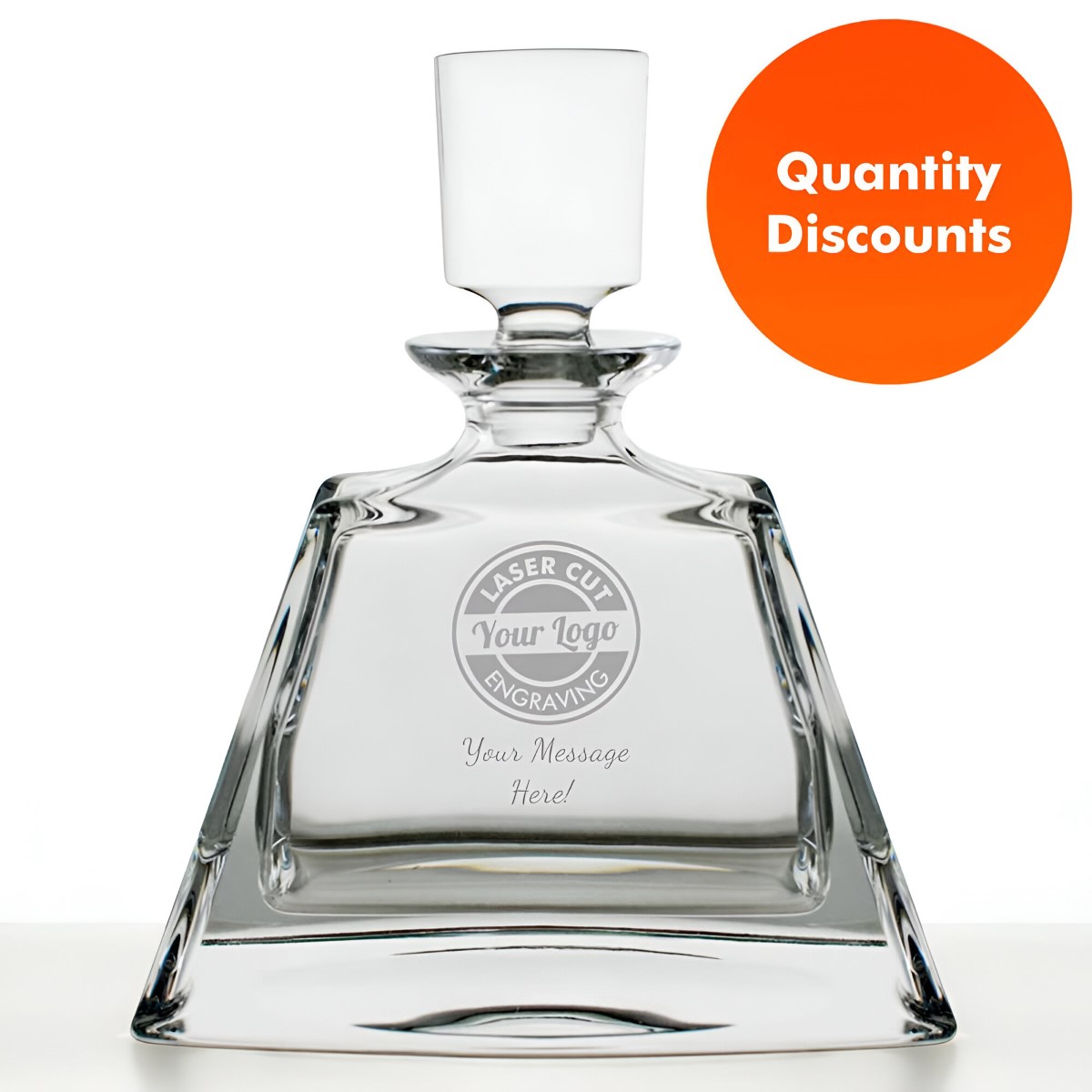 Logo Engraved Personalised Lead Crystal Boston Decanter