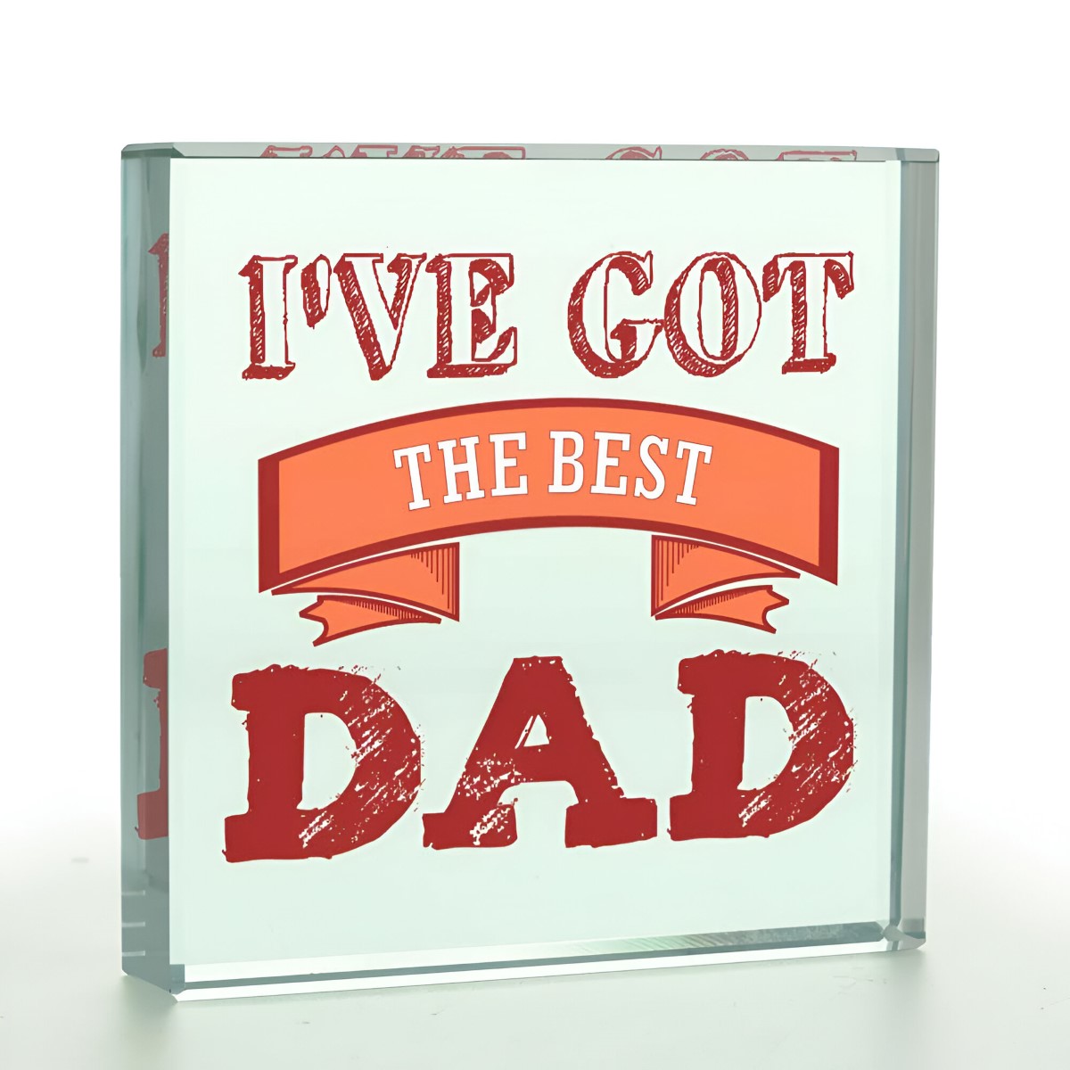 'I've Got The Best Dad' Glass Token - Click Image to Close