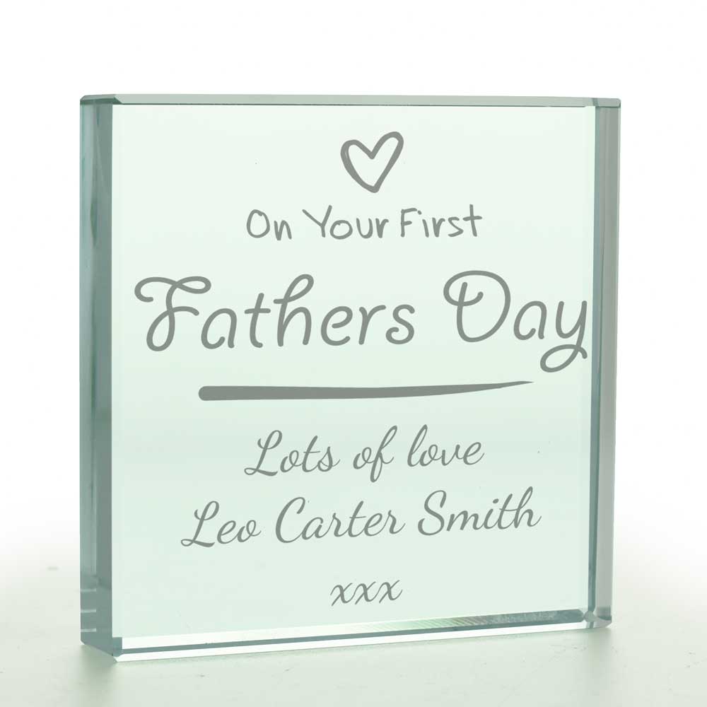 Personalised 'First Father's Day' Token - Click Image to Close