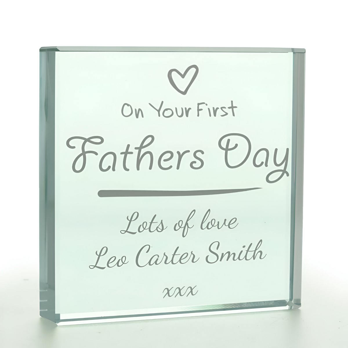 Personalised 'First Father's Day' Token - Click Image to Close