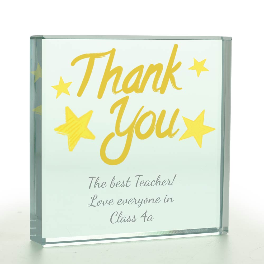 Personalised 'Thank You' Glass Token - Click Image to Close