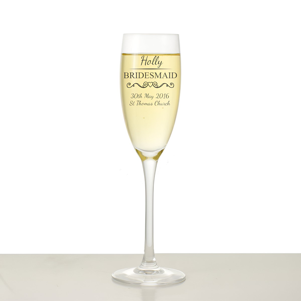 bridesmaid champagne glasses