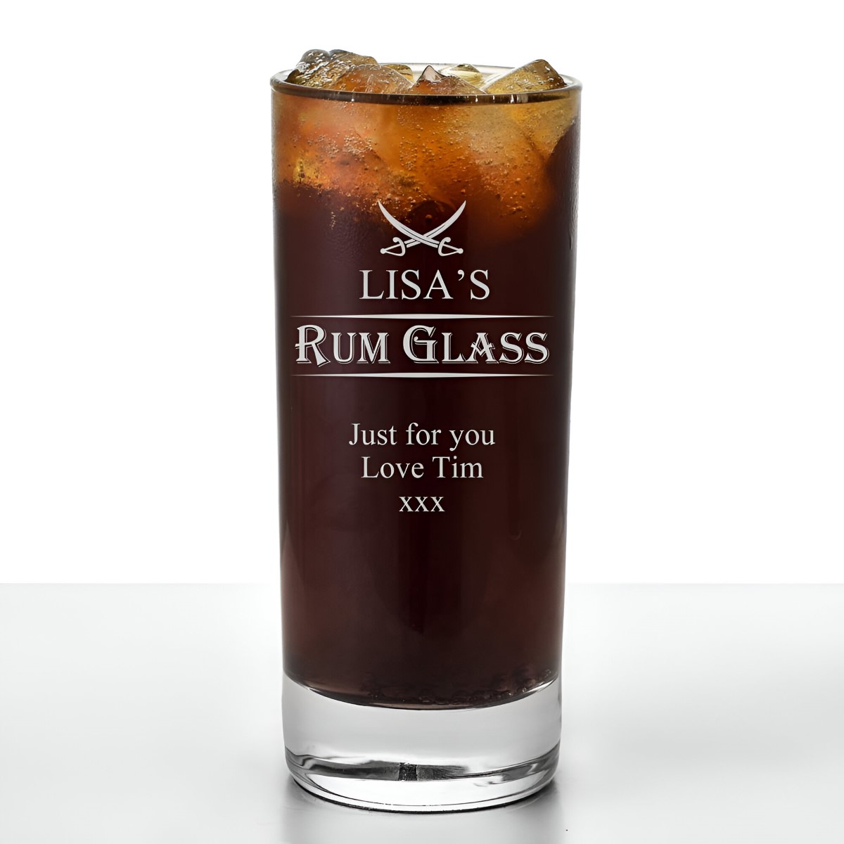 Personalised Rum High Ball Glass - Click Image to Close