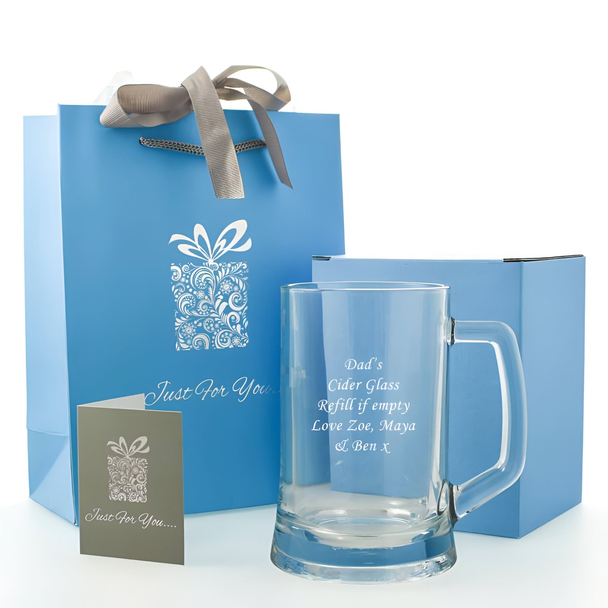 Personalised Pint Tankard With Luxury Gift Bag And Box - Click Image to Close