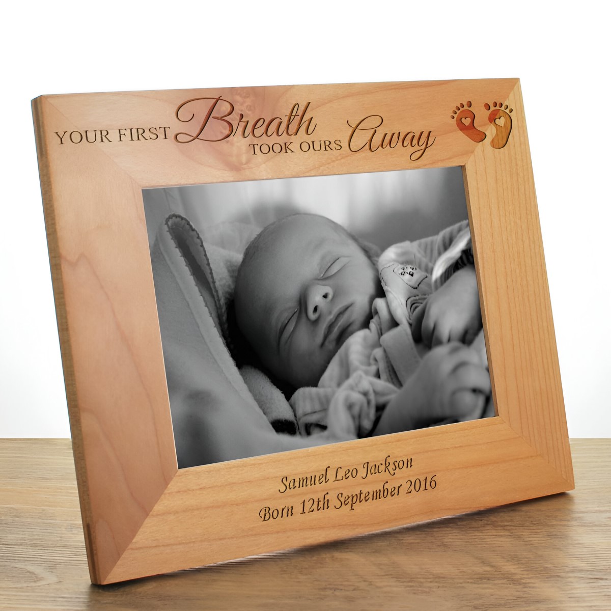 Personalised Photo Frames High Quality Engraved 6x4 7x5 10x8 Personalised Your First Breath Took Ours Away Photo Frame