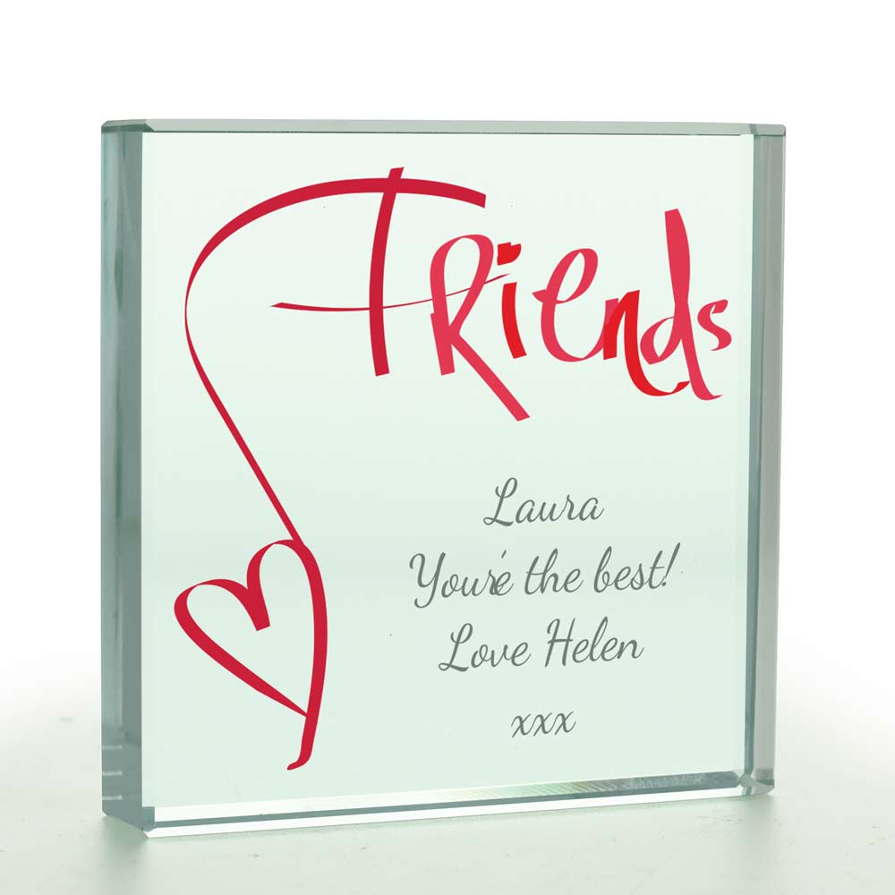 Personalised 'Friends' Glass Token - Click Image to Close