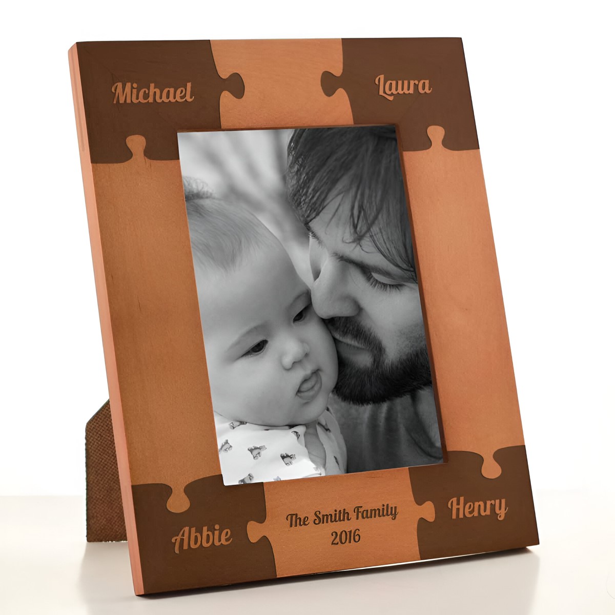 Personalised Puzzle Wooden Photo Frame