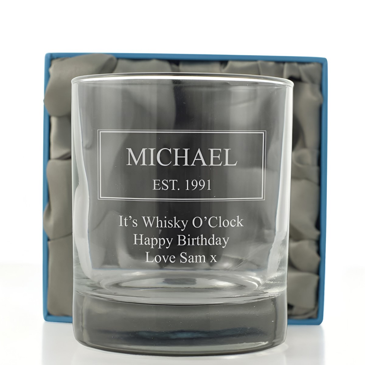 Personalised Established Whiskey Tumbler - Click Image to Close