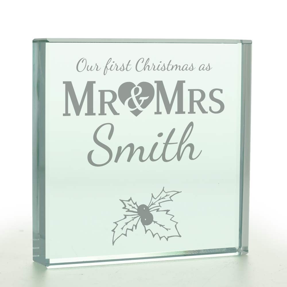 Personalised Mr And Mrs Christmas Token - Click Image to Close