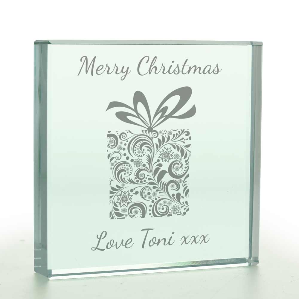 Personalised Present Glass Token - Click Image to Close