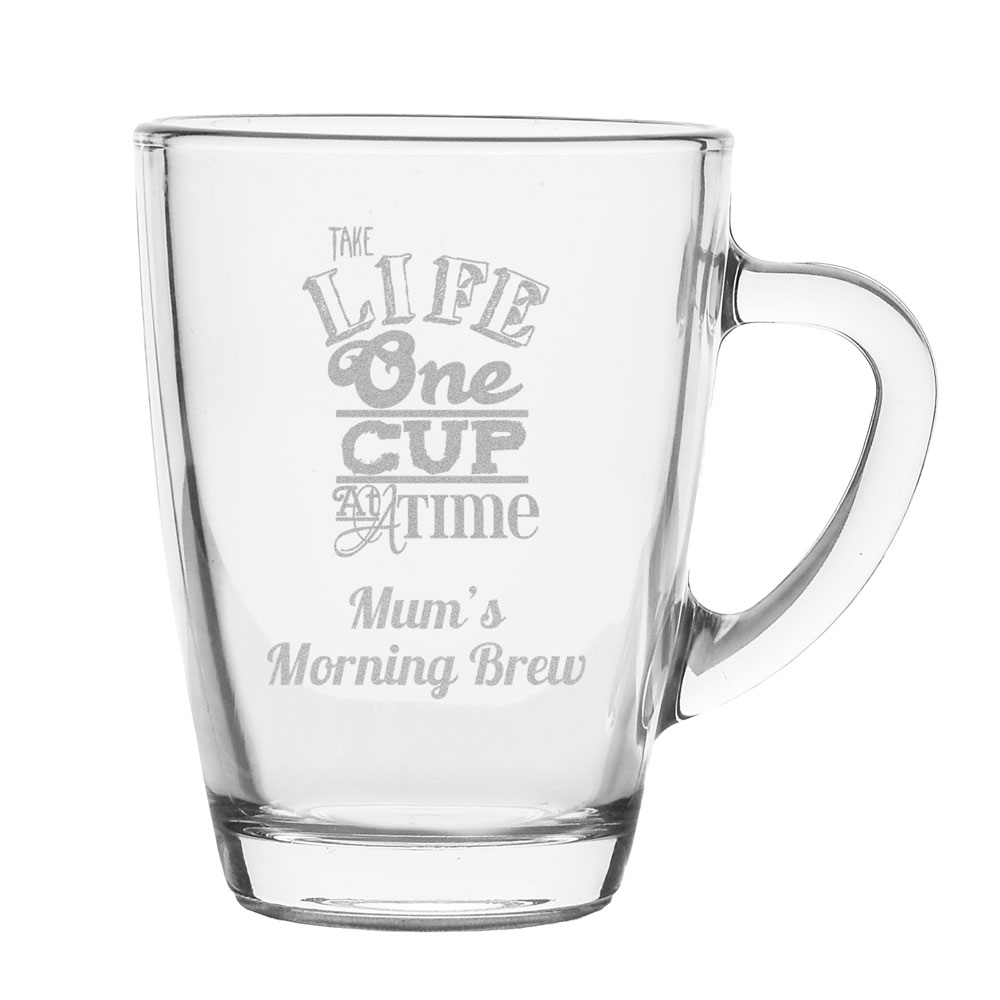 Personalised 'One Cup At A Time' Tea Mug - Click Image to Close