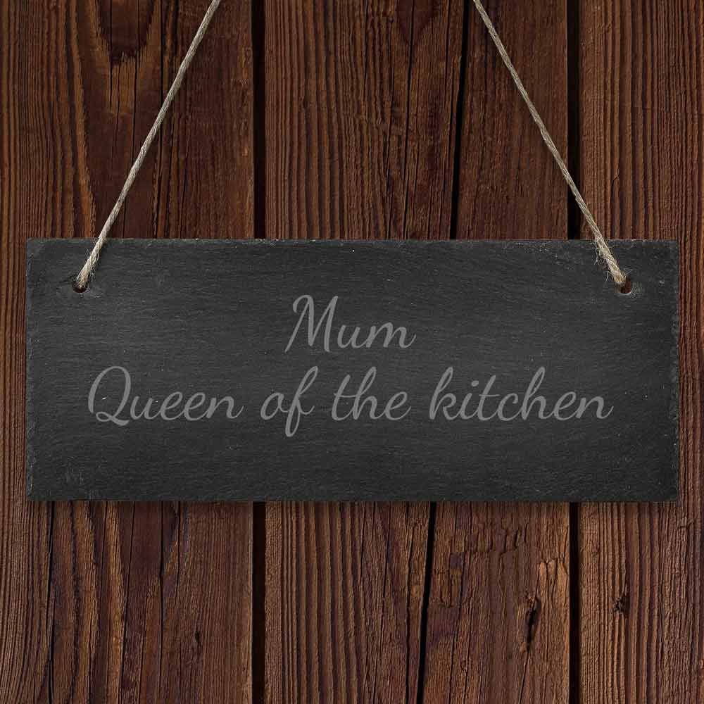 Personalised Hanging Slate Sign With Any Message - Click Image to Close