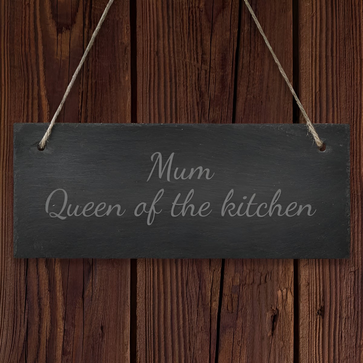 Personalised Hanging Slate Sign With Any Message - Click Image to Close