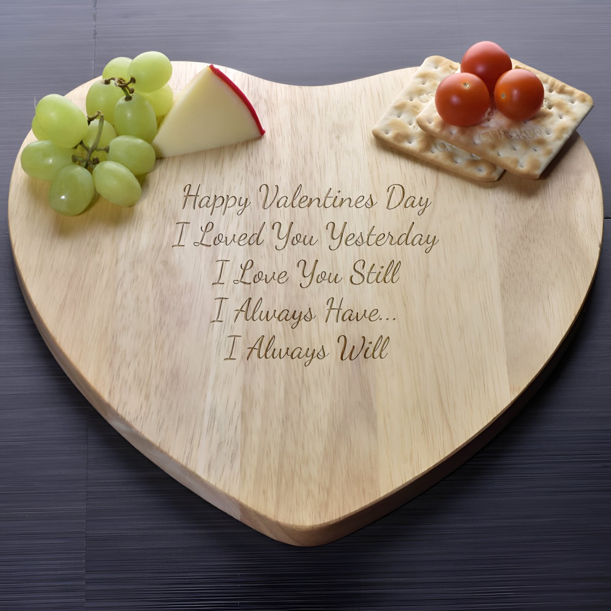 Personalised Heart Shaped Wooden Chopping Board - Click Image to Close