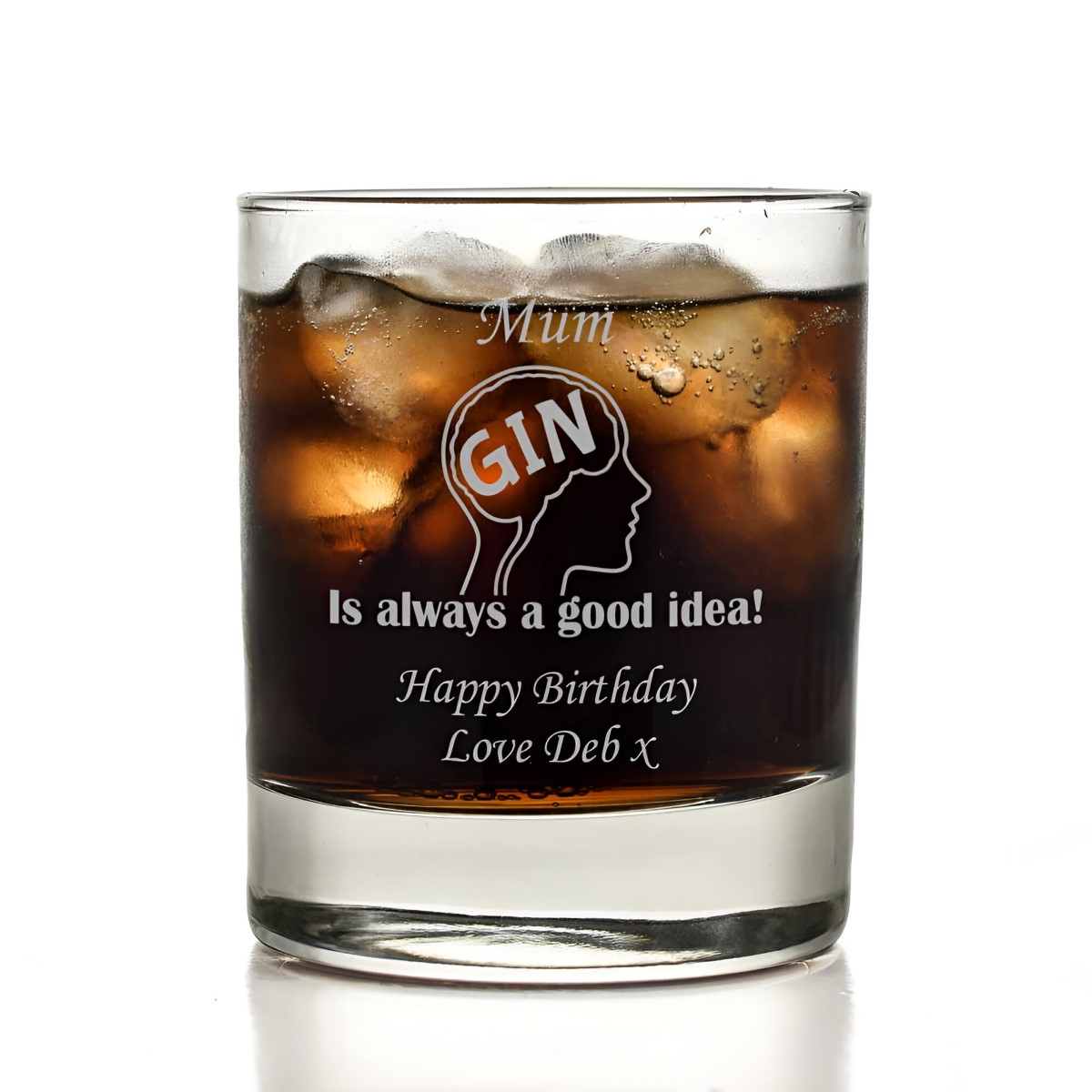 Personalised Gin Is Always A Good Idea Glass Tumbler - Click Image to Close