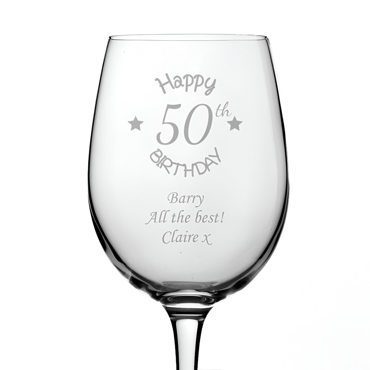 50th Birthday Wine Glass Ideas