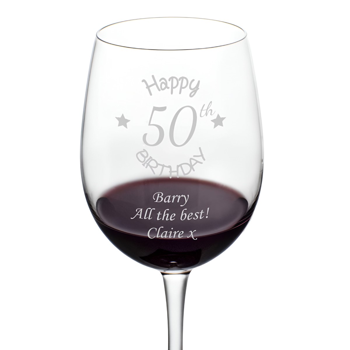 50th Birthday Glass Ideas