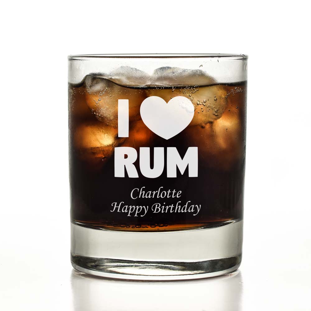 Personalised I Love Rum Tumbler - Click Image to Close