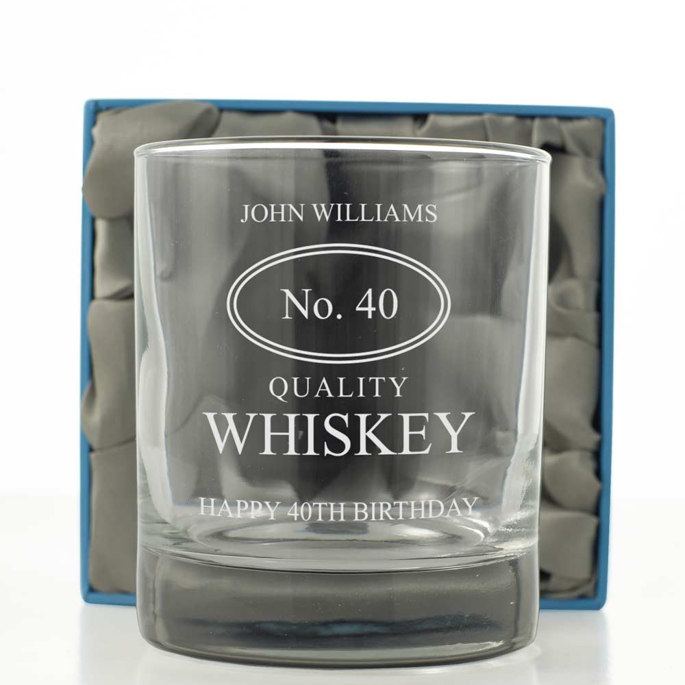 Personalised Quality Whiskey Glass Tumbler - Click Image to Close