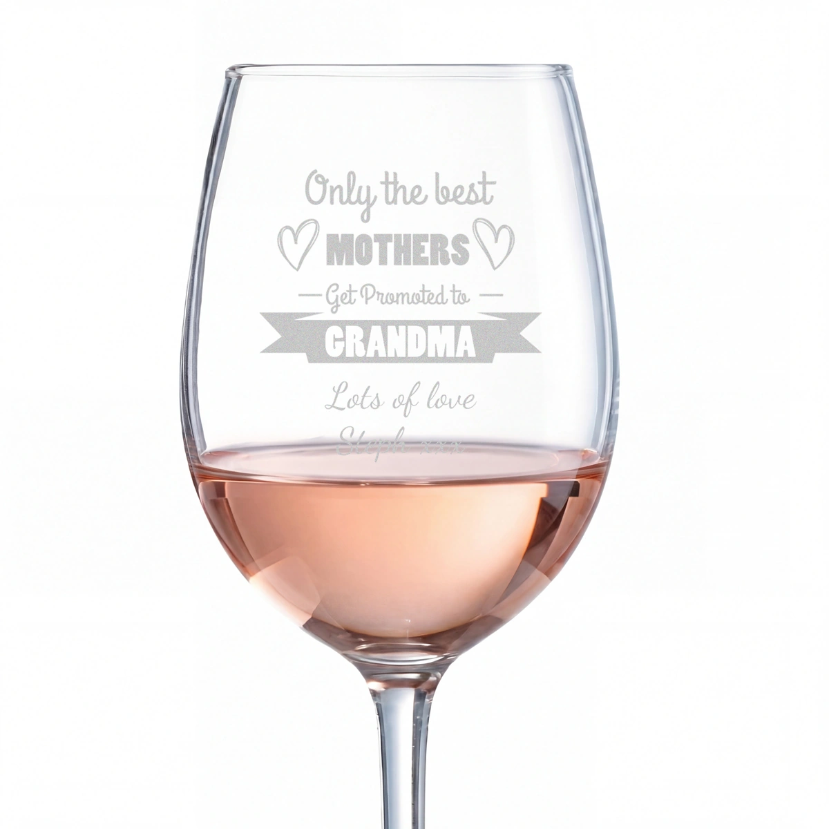Personalised Only The Best Mothers Get Promoted Wine Glass - Click Image to Close