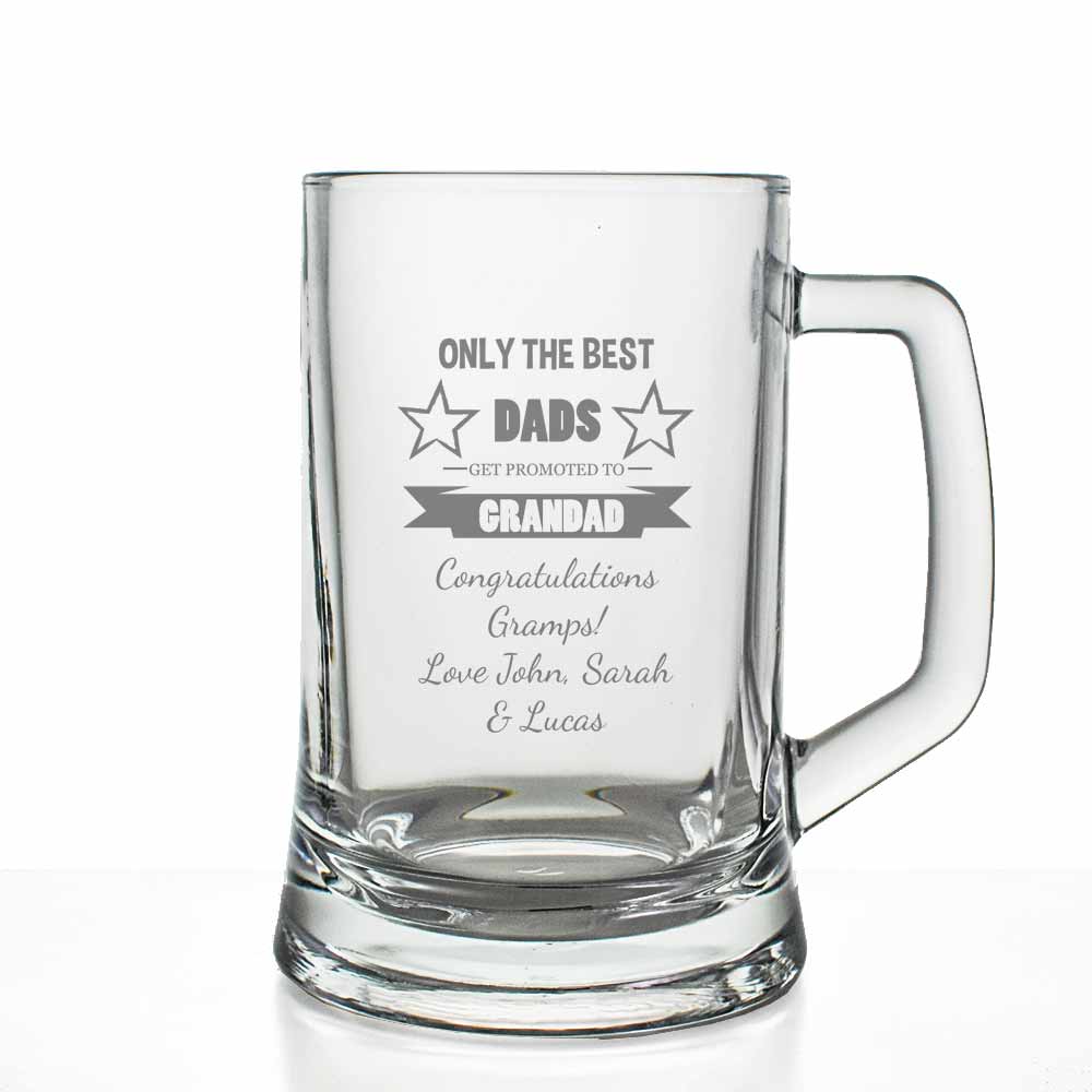 Personalised Pint Glass  Fathers Day Gift Dad Grandad Grampie Daddy Grandpa GTC 