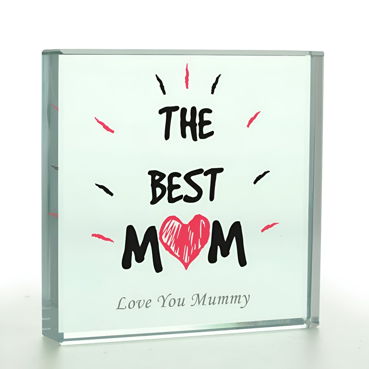 Personalised 'Best Mum' Glass Token - Click Image to Close