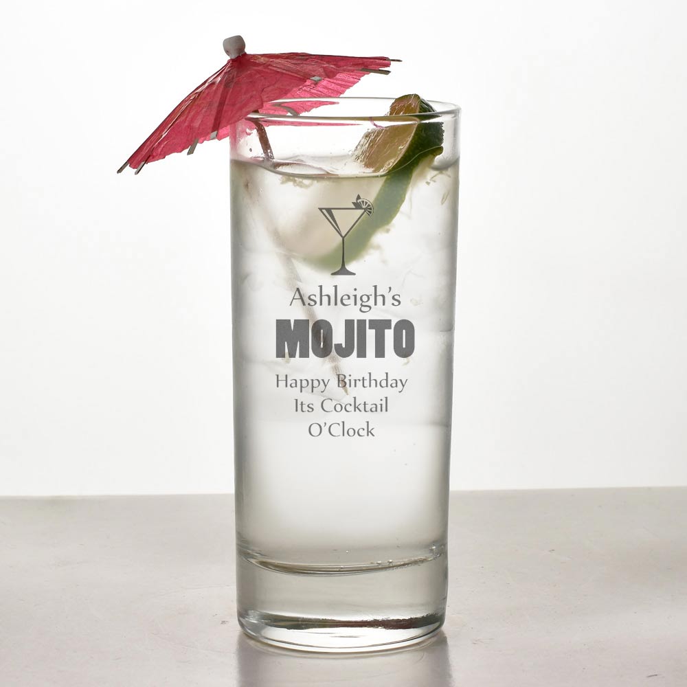 Personalised Mojito Hiball Glass - Click Image to Close