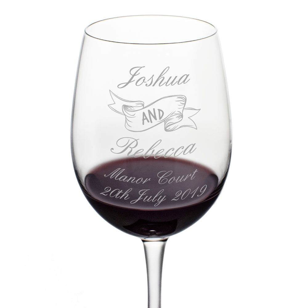 Personalised Wedding Day Wine Glass - Click Image to Close