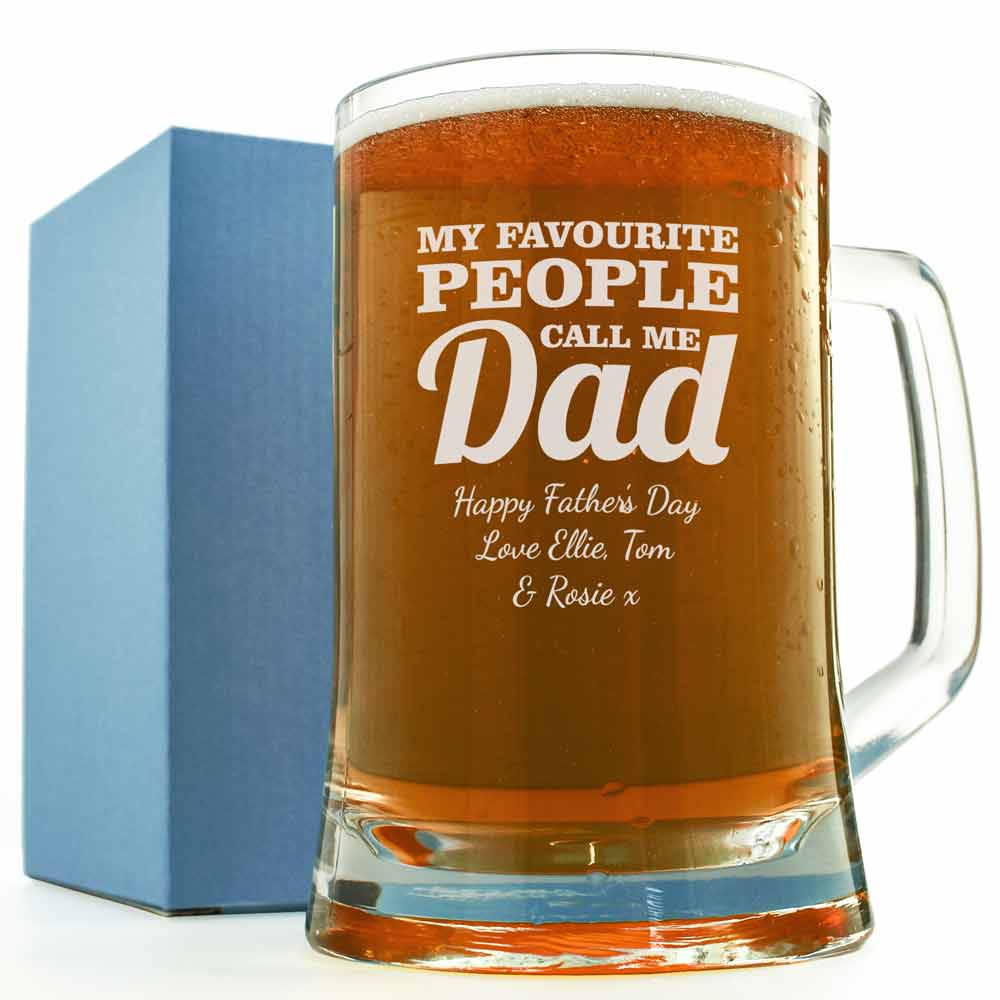 Personalised Tankard - My Favourite People Call Me Dad - Click Image to Close