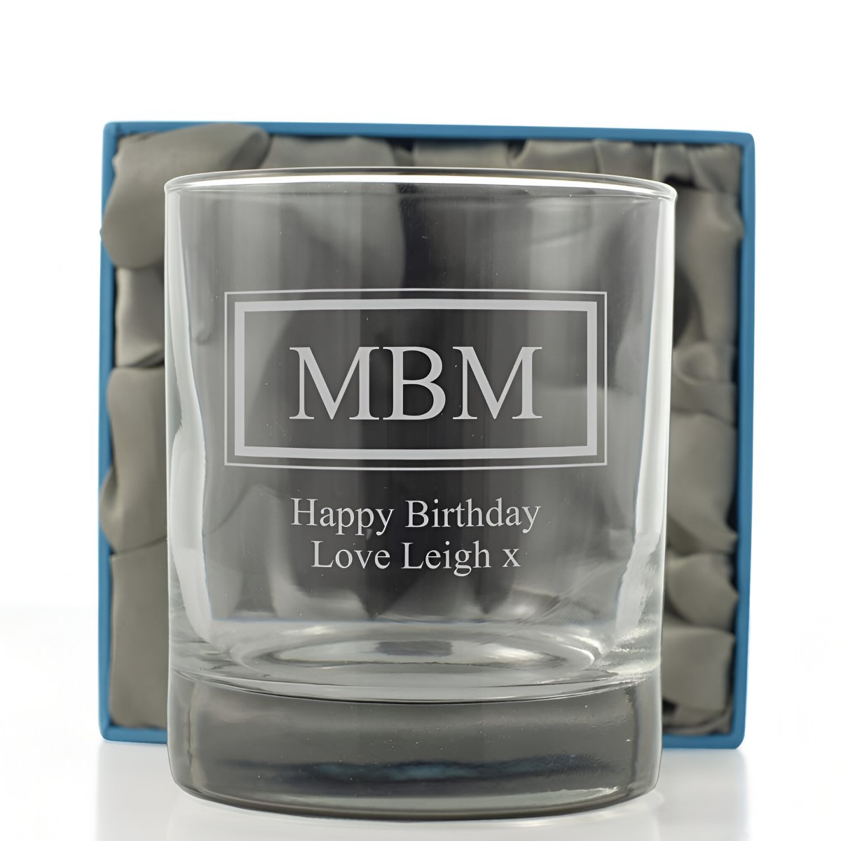 Personalised Monogram Glass Tumbler - Click Image to Close