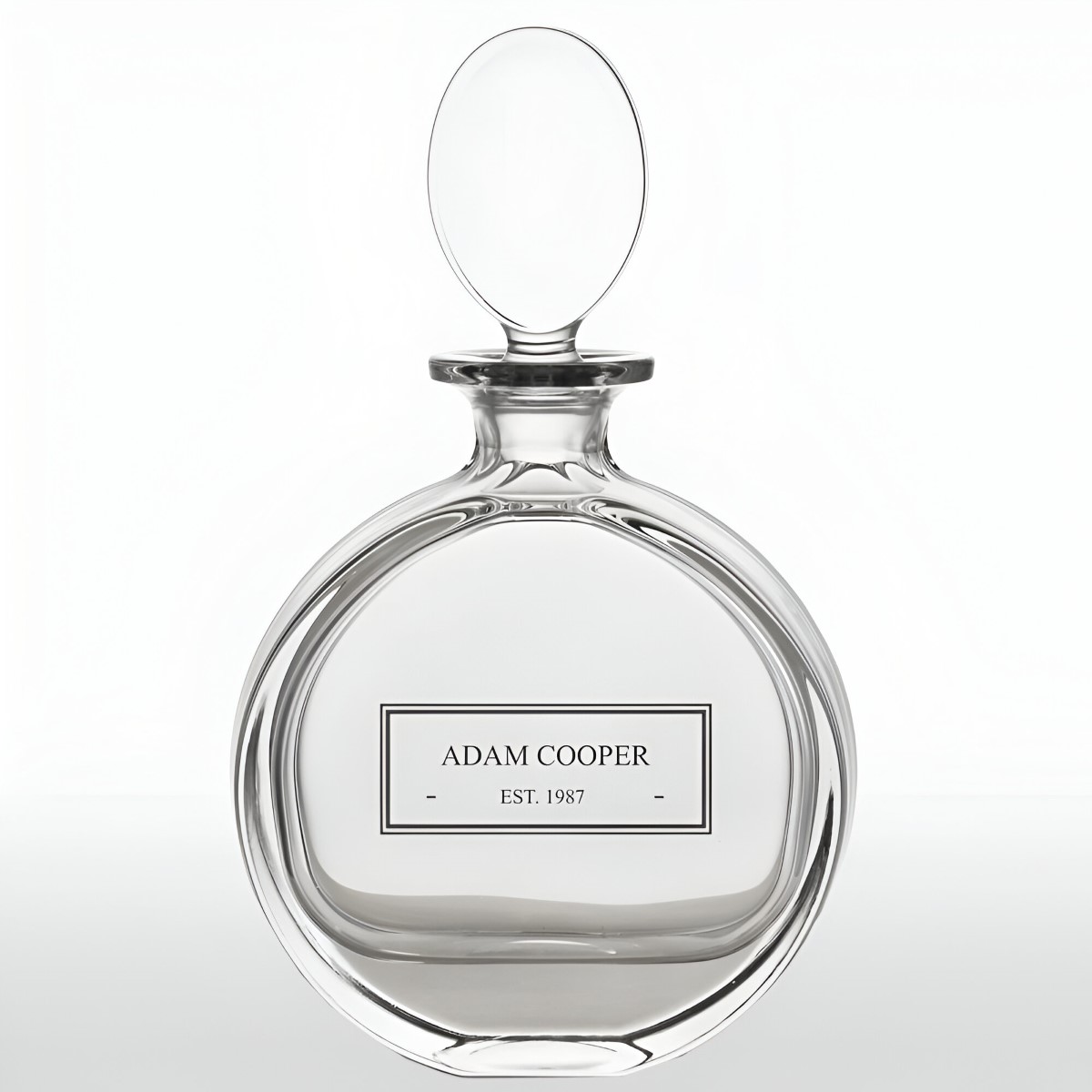 Personalised Round Decanter With Any Name And Message