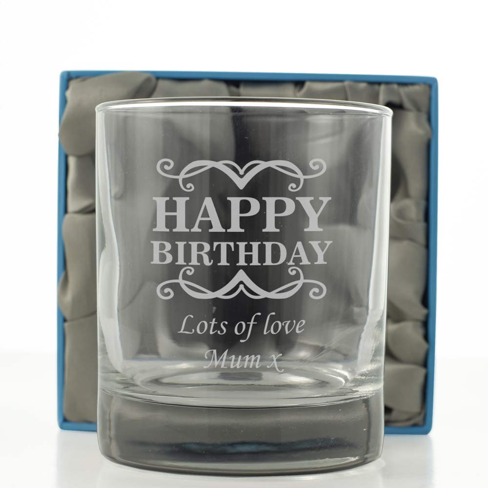 Personalised Engraved PINT GLASS WINE GLASS WHISKY Glass BIRTHDAY 40TH 60TH ANY 