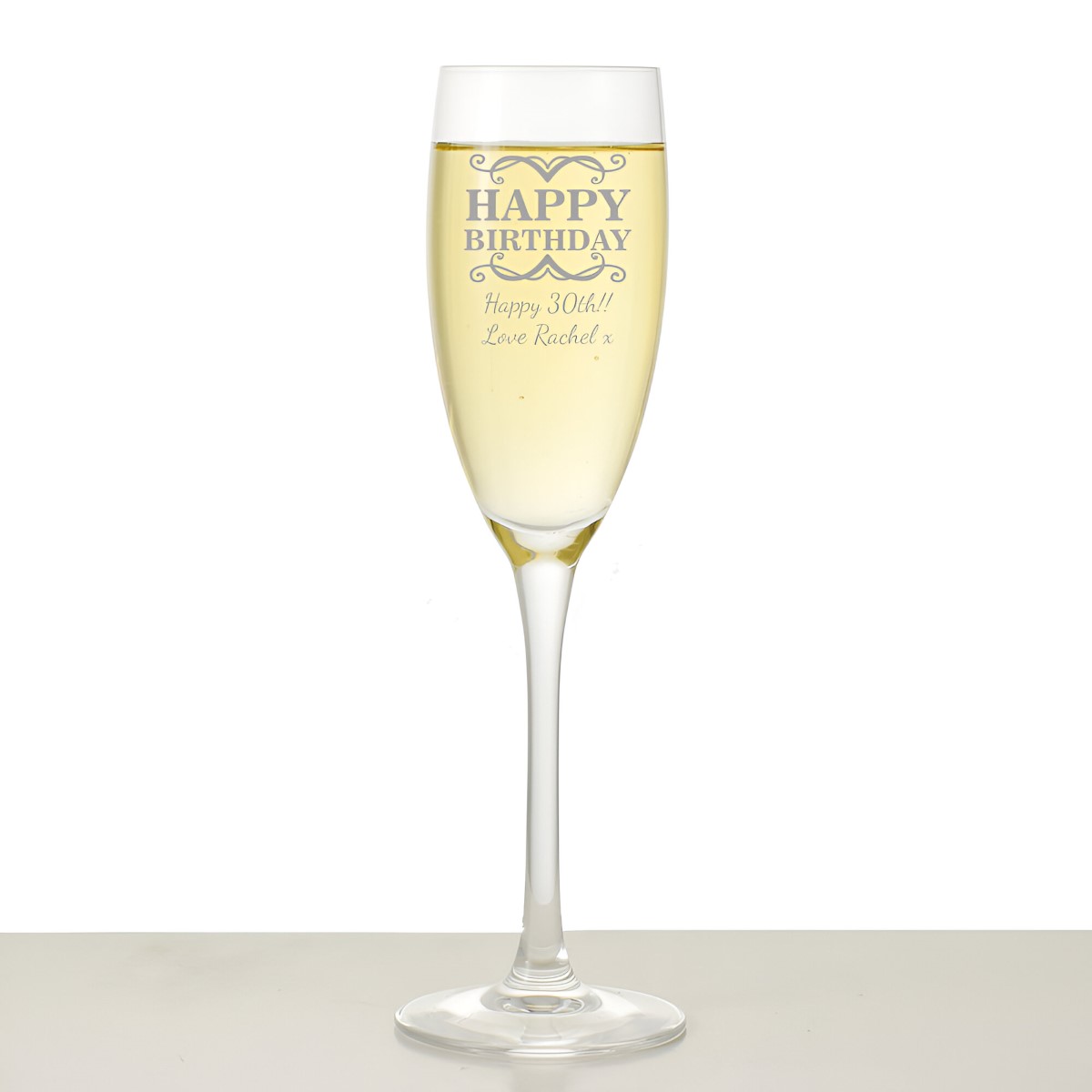 Personalised Happy Birthday Champagne Flute - Click Image to Close