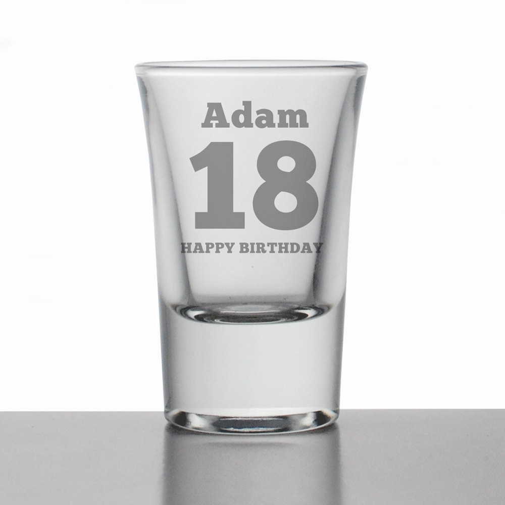 Personalised Birthday Shot Glass - Click Image to Close